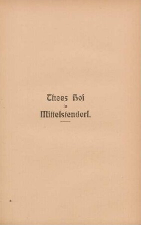 Thees Hof in Mittelstendorf