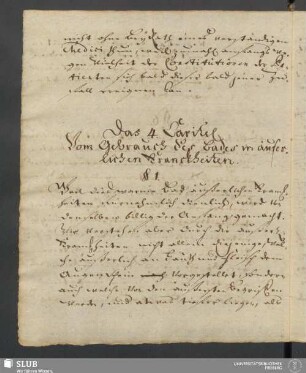 Das 4. Capitel. Vom Gebrauch des Bades in äußerlichen Kranckheiten