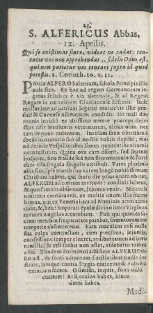 S. Alfericus Abbas.
