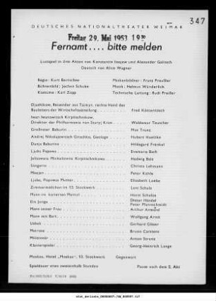 Fernamt …. bitte melden