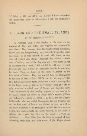 2. Luzon and the small islands in its immediate vicinity