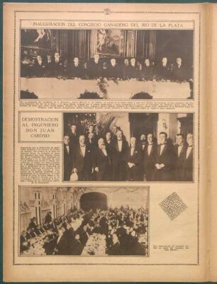 Inauguración del Congreso Ganadero del Río de La Plata