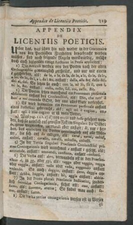 Appendix De Licentiis Poeticis
