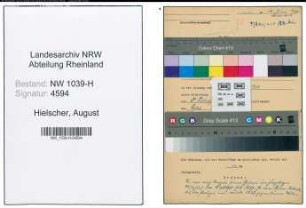 Entnazifizierung August Hielscher , geb. 07.05.1907 ()