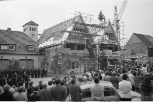 Richtfest für den Erweiterungsbau des Feuerwehrgerätehauses der Freiwilligen Feuerwehr Grötzingen zum 100jährigen Jubiläum