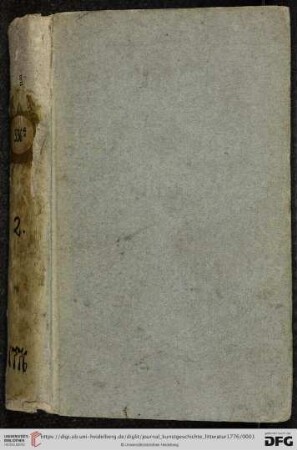 2: Journal zur Kunstgeschichte und zur allgemeinen Litteratur