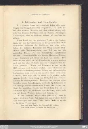 4. Litteratur und Geschichte.