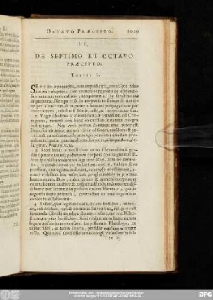 IV. De Septimo Et Octavo Praecepto.