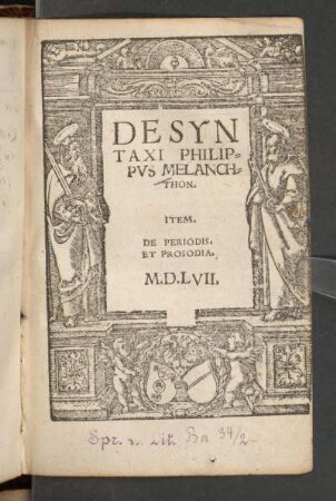 De Syntaxi / Philippvs Melanchthon