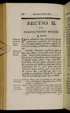 Sectio II. De perfectione mundi.