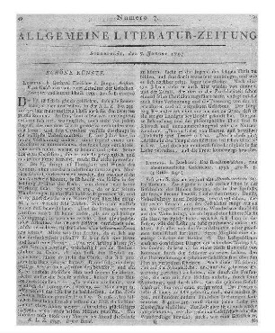 Taschenbuch auf das Jahr 1797 für Natur- und Gartenfreunde. Tübingen: Cotta 1797