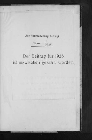 Ihr Jahresbeitrag beträgt...