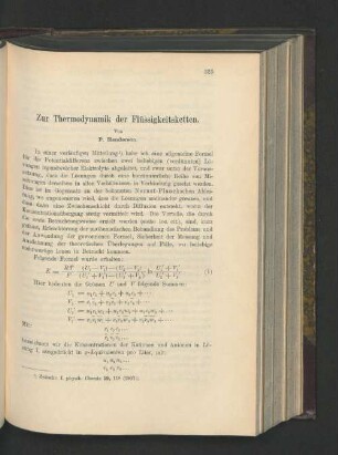 Zur Thermodynamik der Flüssigkeitsketten.