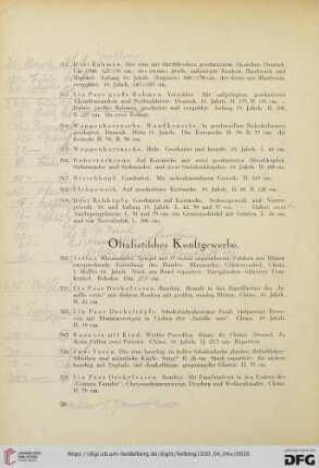 Ostasiatische Kunstgewerbe (Nr. 320-378)