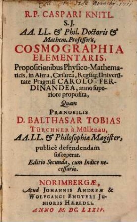 Cosmographia elementaris