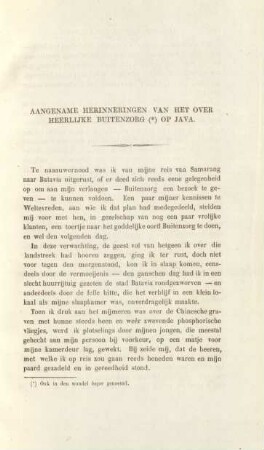Aangename herinneringen van het over heerkijke Buitenzorg op Java