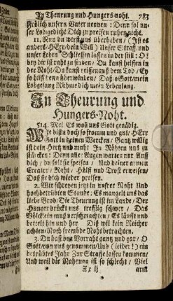 In Theurung und Hungers- Noth.