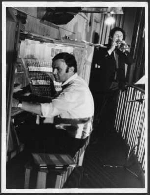Ludwig Güttler und Friedrich Kircheis : Portrait des Trompeters Ludwig Güttler und des Organisten Friedrich Kircheis bei den Dresdner Musikfestspielen 1984