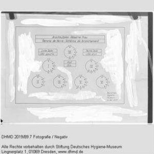 Technische Unterlagen (französisch) - "Anschlußplan Gläserne Frau Femme de Verre: Schéma de branchement"