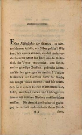 An die Gräfinn von ...