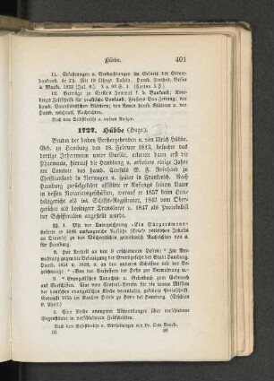 1727. Hübbe (Hugo).