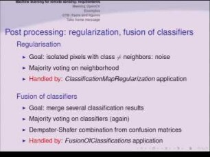 Machine Learning For Remote Sensing : Orfeo ToolBox Meets OpenCV