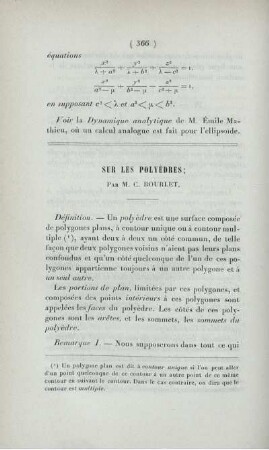 Sur les polyèdres.