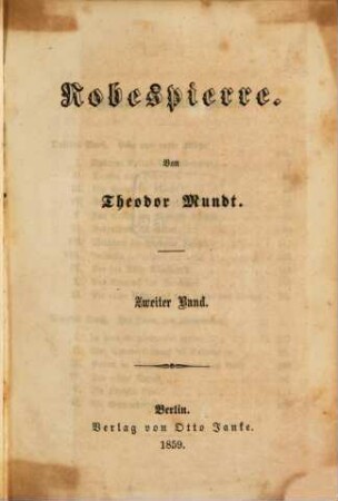 Robespierre, 2. Band. [Pike und rothe Mütze. Der Sturz der Monarchie]