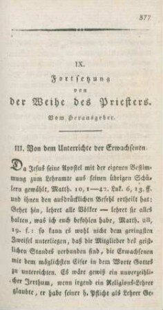 377-402 Die Weihe des Priesters : Fortsetzung