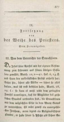 377-402 Die Weihe des Priesters : Fortsetzung
