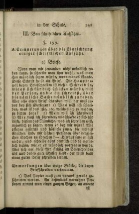 III. Von schriftlichen Aufsätzen.