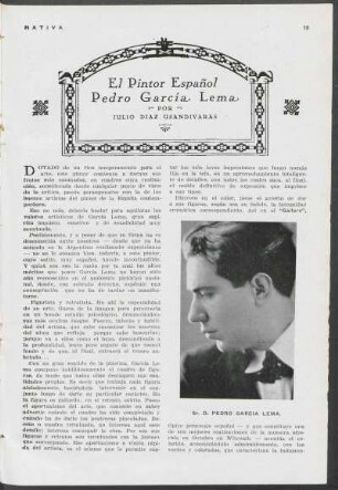 El pintor español Pedro García Lema