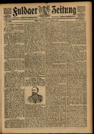 Zweite Ausgabe vom Mittwoch, den 07. Oktober 1903.