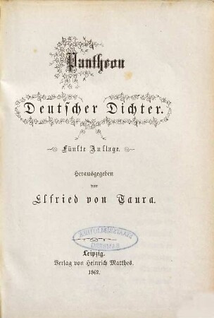 Pantheon Deutscher Dichter