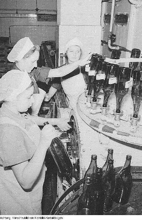 Dresden. VEB Kelterei Lockwitzgrund, Vertrieb und Produktion, 1956-1958