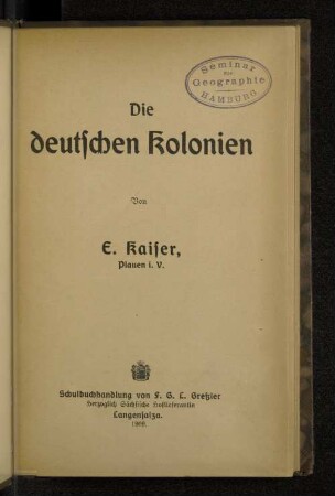 Die deutschen Kolonien