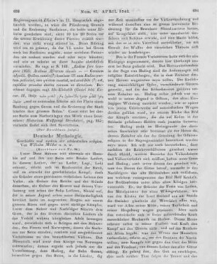 Müller, W.: Geschichte und system der altdeutschen religion. Göttingen: Vandenhoeck & Ruprecht 1844 (Beschluss von Nr. 86)