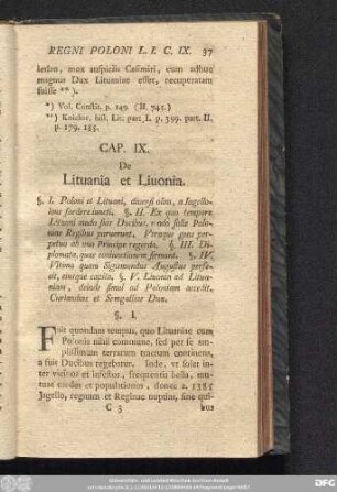 Cap. IX. De Lituania et Livonia.