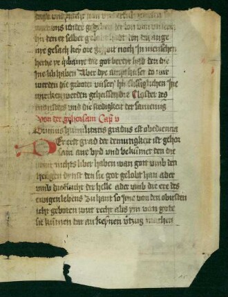 UB Gießen, Hs NF 607 - Benediktinerregel – Fragment. - UB Gießen, Hs NF 607