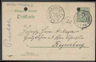 Brief von Wolfgang Puchtler an Anton Mayer