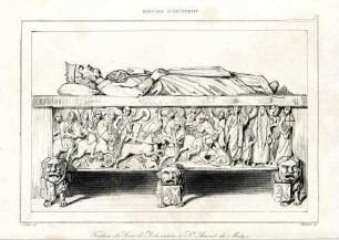 Grafik "Tombeau de Louis le Dibonnaire à St. Arnout de Metz"