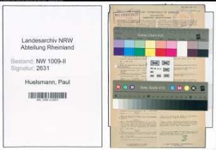 Entnazifizierung Paul Huelsmann , geb. 31.08.1922 (Postbote)