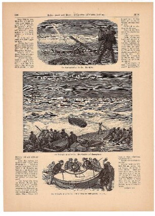 Der Rettungsdienst an der See: Die Rakete.- Das Einziehen des Rettungsboots.- Die Öffnung des Rettungsboots