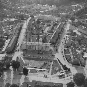 Wohnbebauung am Bahnhof von Ludwigslust : Blickrichtung Südwesten