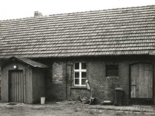Rohne, Spremberger Straße 72. Bauernhof (um 1900). Stall- und Wirtschaftsgebäude