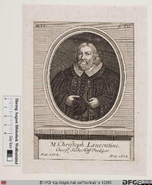 Bildnis Christoph Laurentius (Lorenz)