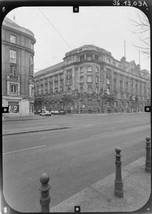 Leipzig-Zentrum, Dittrichring 21. Geschäftsthaus (ehem. "Haus der deutsch-sowjetischen Freundschaft"; 1908). Eckansicht