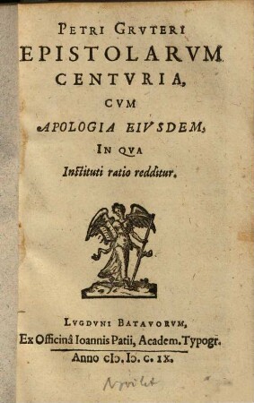 Epistolarum centuria : cum apologia ...