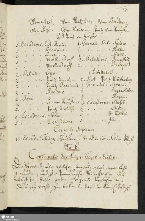 No: 6. Continuatio der Kriegs-Begebenheiten.
