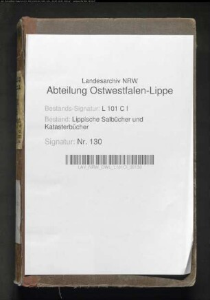 Salbuch der ehem. Vogtei Lage von 1855, Bd. 2